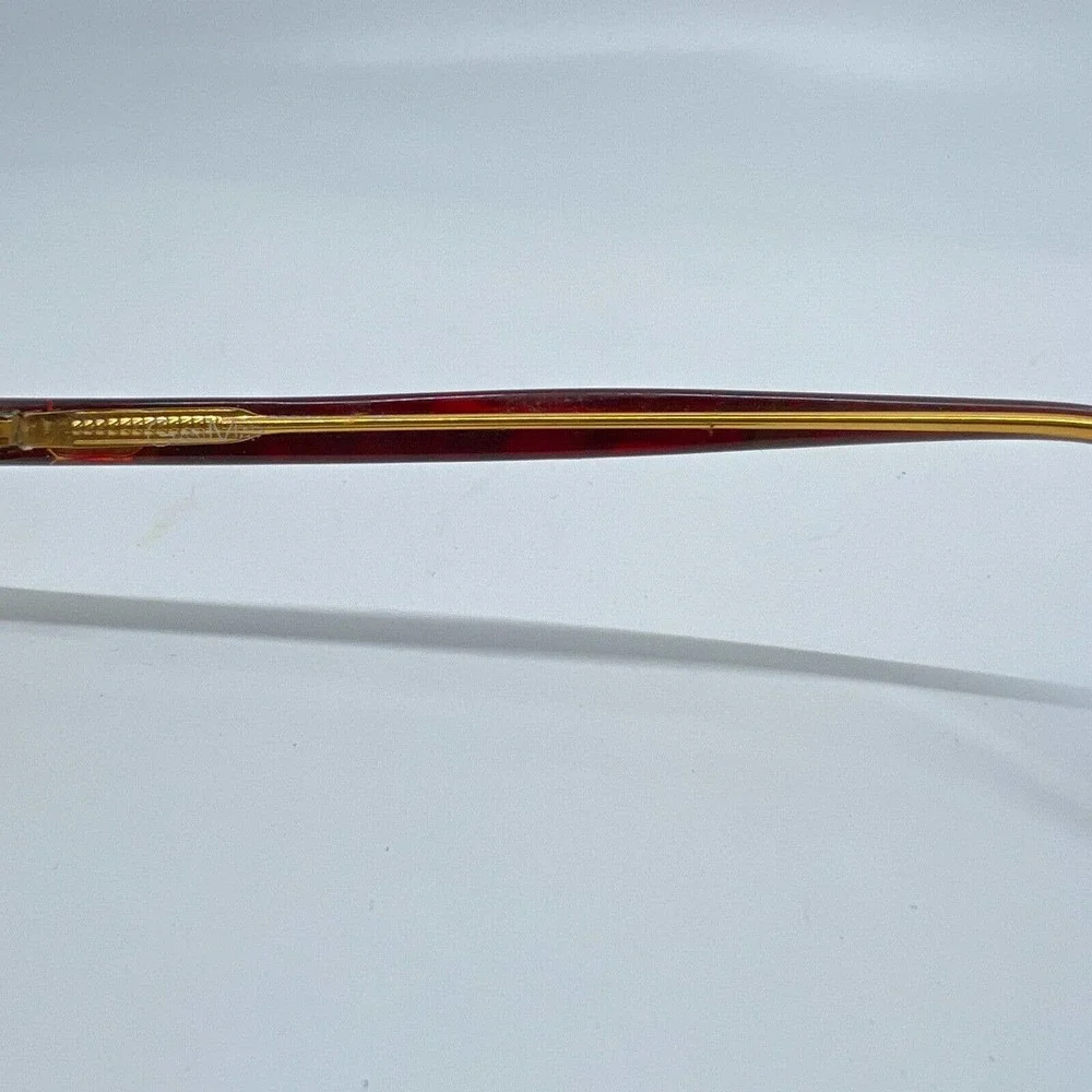 GMV Eyeglasses Frames Vintage‎ 80's Round Clear Red 54-16-130 H8777